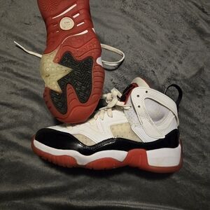 Jordan Kids Sneakers in Red, White, and Black